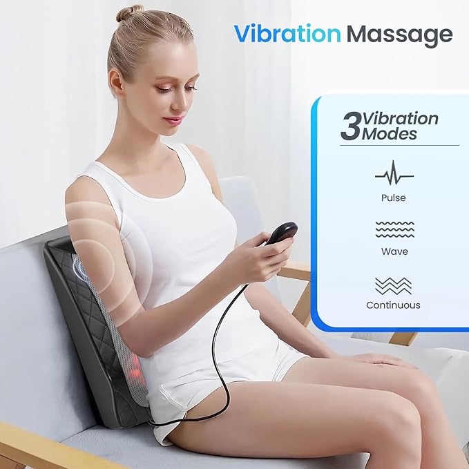 Back and Neck Massager, FSA Eligible HSA Store Massager for Pain Relief Deep Tissue, Heated Massage with Vibration, Massage Pillow for Neck, Back, Shoulder, Leg, Gifts for Men Women