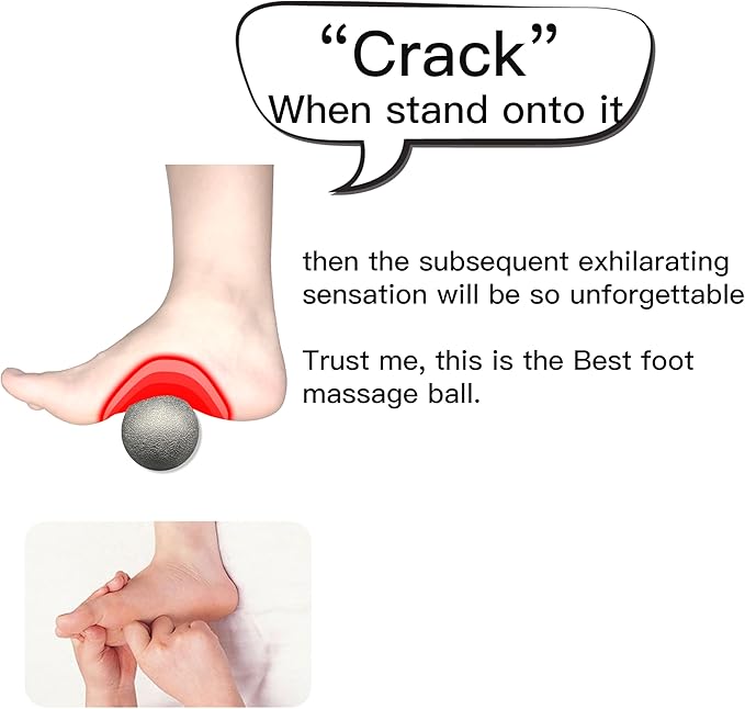 Plantar Fasciitis Relief Massage Ball – Lacrosse Ball, Foot Massage Roller & Myofascial Release Ball for Foot Pain, Trigger Point Therapy, Hard Ball for Deep Tissue & Fascia Massage
