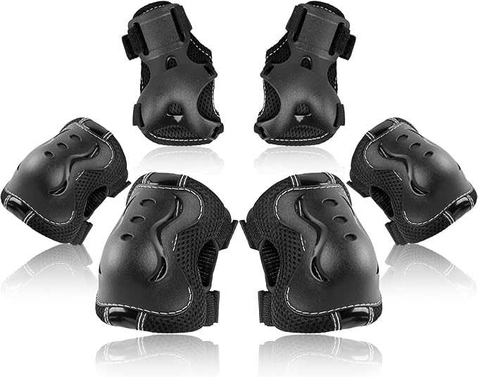 BOSONER Kids/Youth Knee Pad Elbow Pads Guards Protective Gear Set for Roller Skates Cycling BMX Bike Skateboard Inline Skatings Scooter Riding Sports