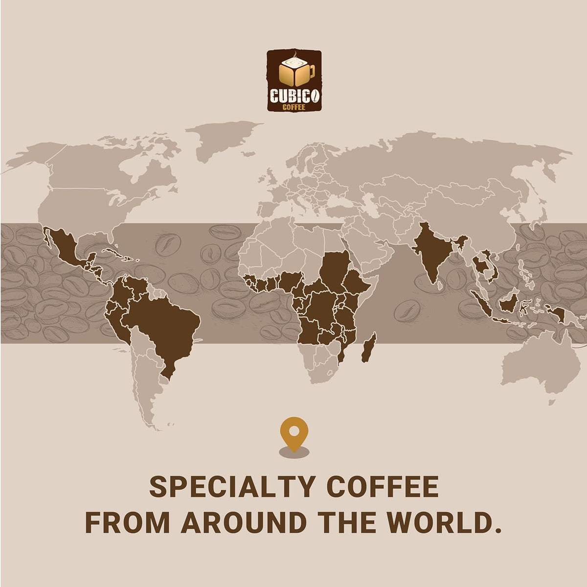 Cubico Coffee Medium Roast Papua New Guinea Kunjin Single Origin Coffee Pods, 10 Count, Compatible with Keurig K Cup Brewers
