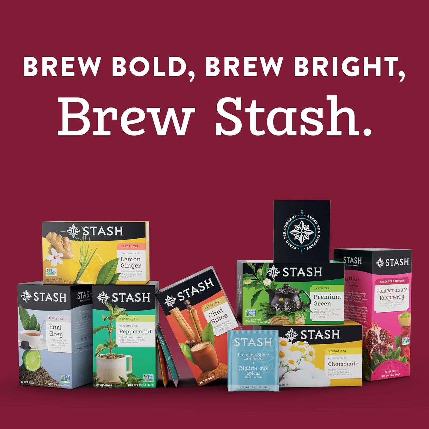 Stash Tea Decaf Chai Spice Black Tea - Decaf, Non-GMO Project Verified Premium Tea with No Artificial Ingredients, 18 Count (Pack of 6) - 108 Bags Total