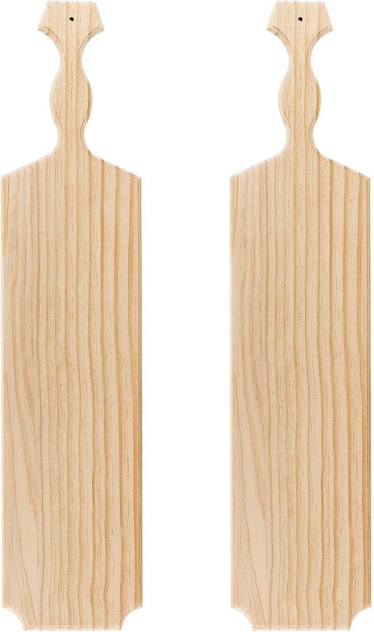 BATTIFE 22inch Greek Sorority Paddle Unfinished Wooden Pine Fraternity Paddles - Solid Wood Paddle [2Pack]