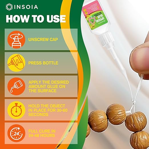 Bracelet Jewelry Glue for Elastic String, 30g Clear Elastic Knot Fixing Drip Adhesive for Bracelet String, Clay Beads, Rhinestones, Jewelry Making Kit ??Waterproof, Flexible, Non-Toxic Craft Glue