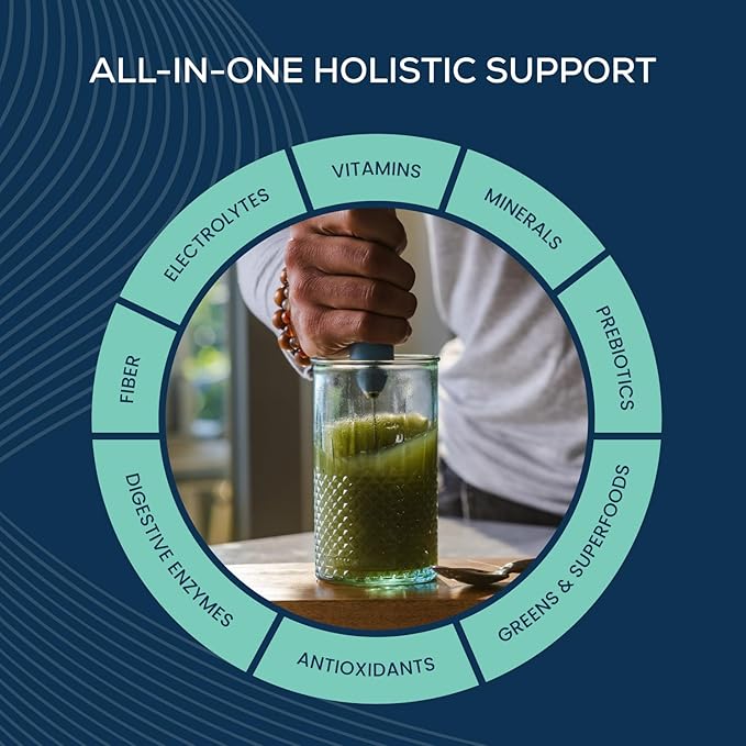 Bondi Pure - Daily Health & Detox Drink - Promote Gut Health & Energy Support During a Cleanse or Intermittent Fasting - Plant-Based Fibers, Alkalizing Super Greens - Blood Orange (3-Pack)