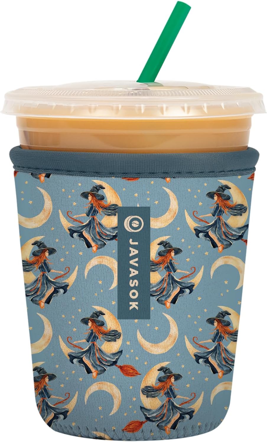 Sok It JavaSok Iced Coffee & Cold Soda Insulated Neoprene Cup Sleeve (Witching Hour, Small: 16-20oz)