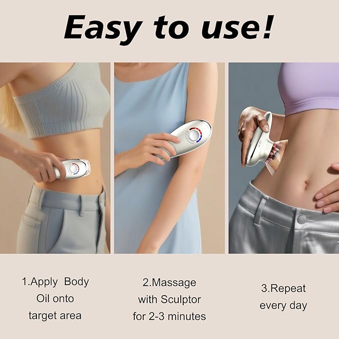 Azhien 3-in-1 Body Sculptor,Body Sculpting Massager for Stomach,Waist,Belly, Arms,Legs,Thighs,Back Massage Tool,Body Exercise Machine,Skin Tightening Device
