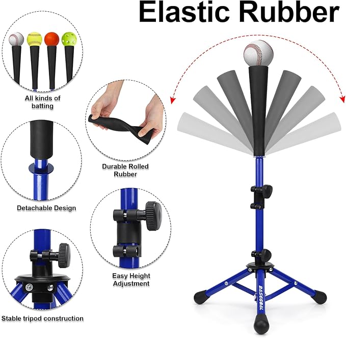 Baseball Tee for Kids,Youth Stand Set,Teeball Set,Youth Baseball,Softball Batting Tee Set,Easy Adjustable Height