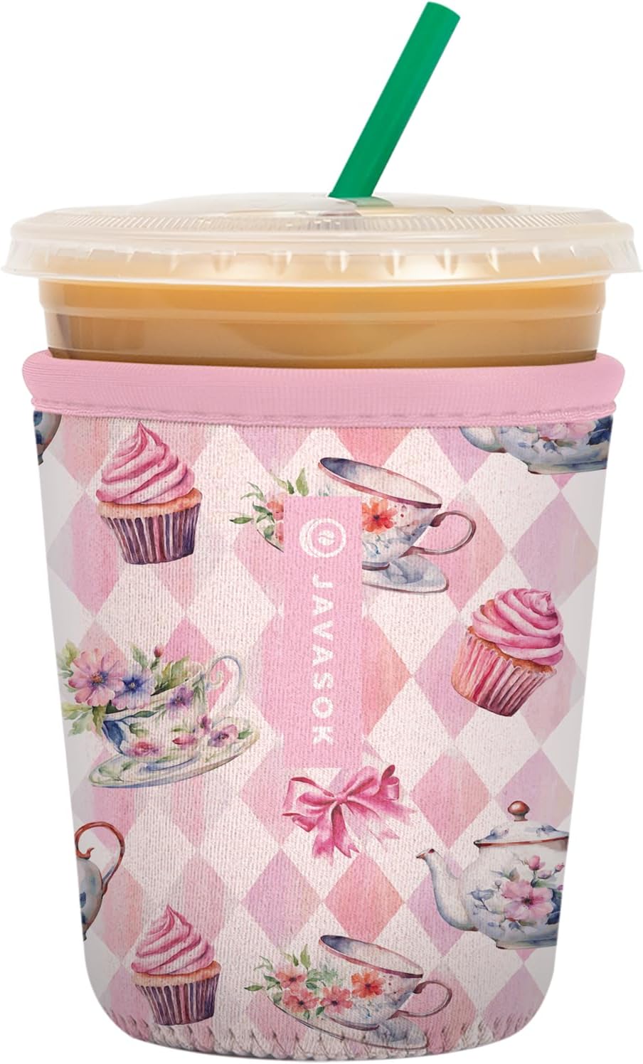Sok It JavaSok Iced Coffee & Cold Soda Insulated Neoprene Cup Sleeve (Wonderfully Sweet, Small: 16-20oz)