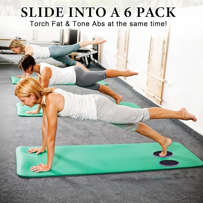 24 Pcs Core Sliders for Working Out Abdominal Exercise Gliding Discs Dual Sided Workout Disc Fitness Sliders Exercise Gear for Gym Floors Training Abdominal Core Strength