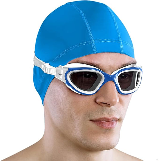 AqtivAqua Swimming Goggles, DX Wide View Swim Goggles for Adult Men Women, Anti Fog No Leaking