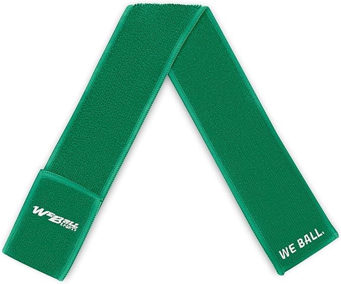 Streamer Football Towel, Sports Towel with Hook and Loop Fastener to Clean Football Visor and Gloves (Green, Adult)