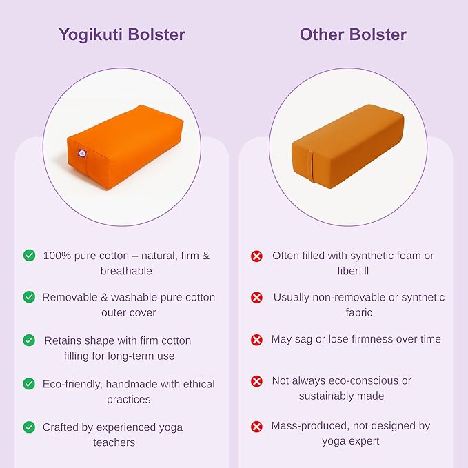 Rectangular Cotton Yoga Bolster, Yoga Pillow, Yoga Cushion, Yin yoga Bolster, Iyengar yoga bolster