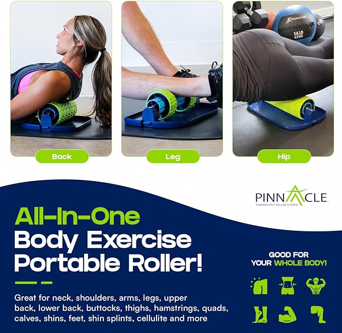 Pinnacle TRS Massage Roller - Modular Portable Muscle Roller for Sore Muscles and Full Body Adjustments