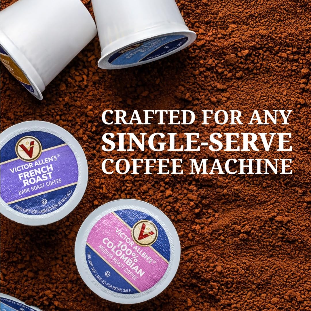 Victor Allen's Coffee French Roast, Dark Roast, 200 Count, Single Serve Coffee Pods for Keurig K-Cup Brewers
