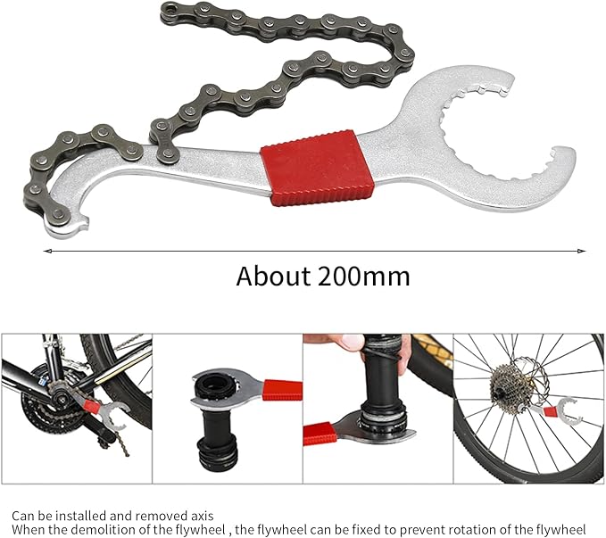 6 Pcs Bicycle Repair Tools Kit, Bike Cassette Removal Tool, Sprocket Removal Tools Sprocket Remover for Mountain Bike, Road Bike