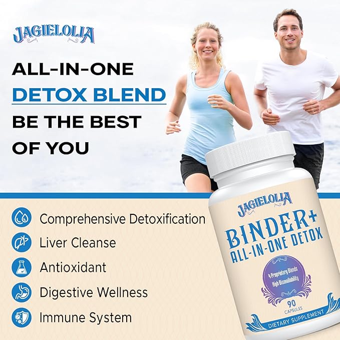 All-In-One Detox Binder Supplement 1500 MG - High Bioavailability, Liver Gut Detox Cleanse with Activated Charcoal, Zeolite & Bentonite Clay for Toxins, Liver, Digestive, 270 Vegan Capsules