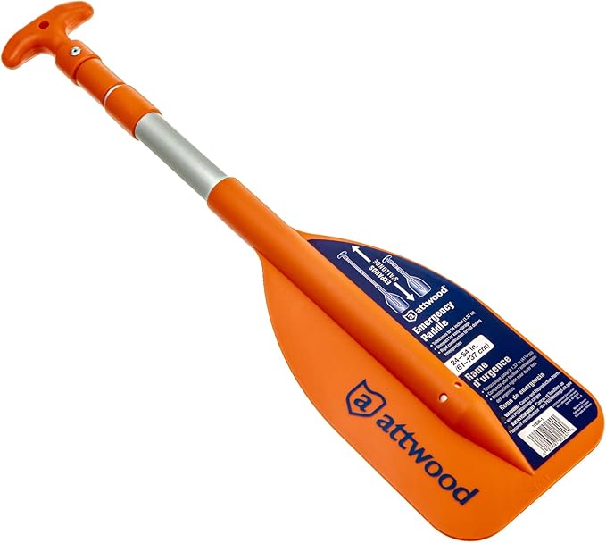 Attwood Emergency Telescoping Paddle for Boating, Orange