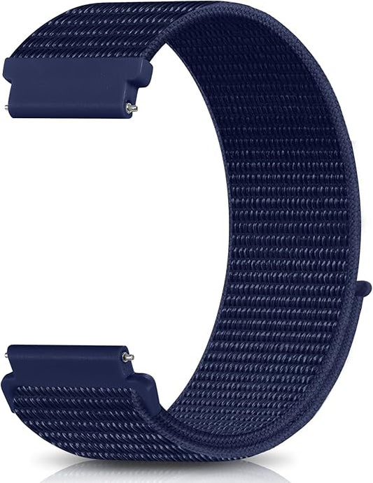 18mm 20mm 22mm Hook and Loop Watch Band Compatible with Garmin Vivoactive 5/ Vivoactive 6/ Vivoactive 3, Soft Nylon Breathable Sport Strap for Venu 2S/ Venu3S/ Forerunner 265s,Venu 3/ Venu 2 Men Women