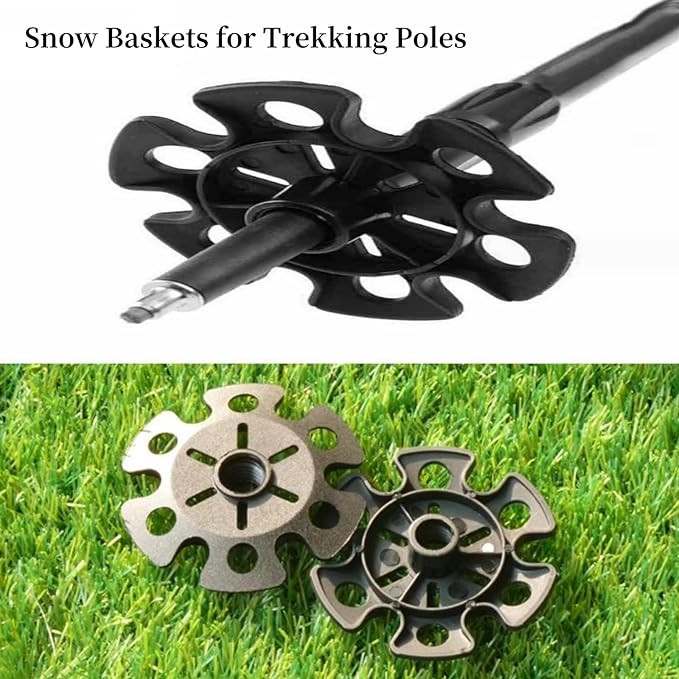 6pcs Walking Stick Tips, Replacement Rubber Tips for Walking Sticks, Trekking Pole Tips Baskets Hiking Pole Tips Feet Shock Absorption Rubber Cane Tips 11mm Diameter Survival Hiking Stick Accessories