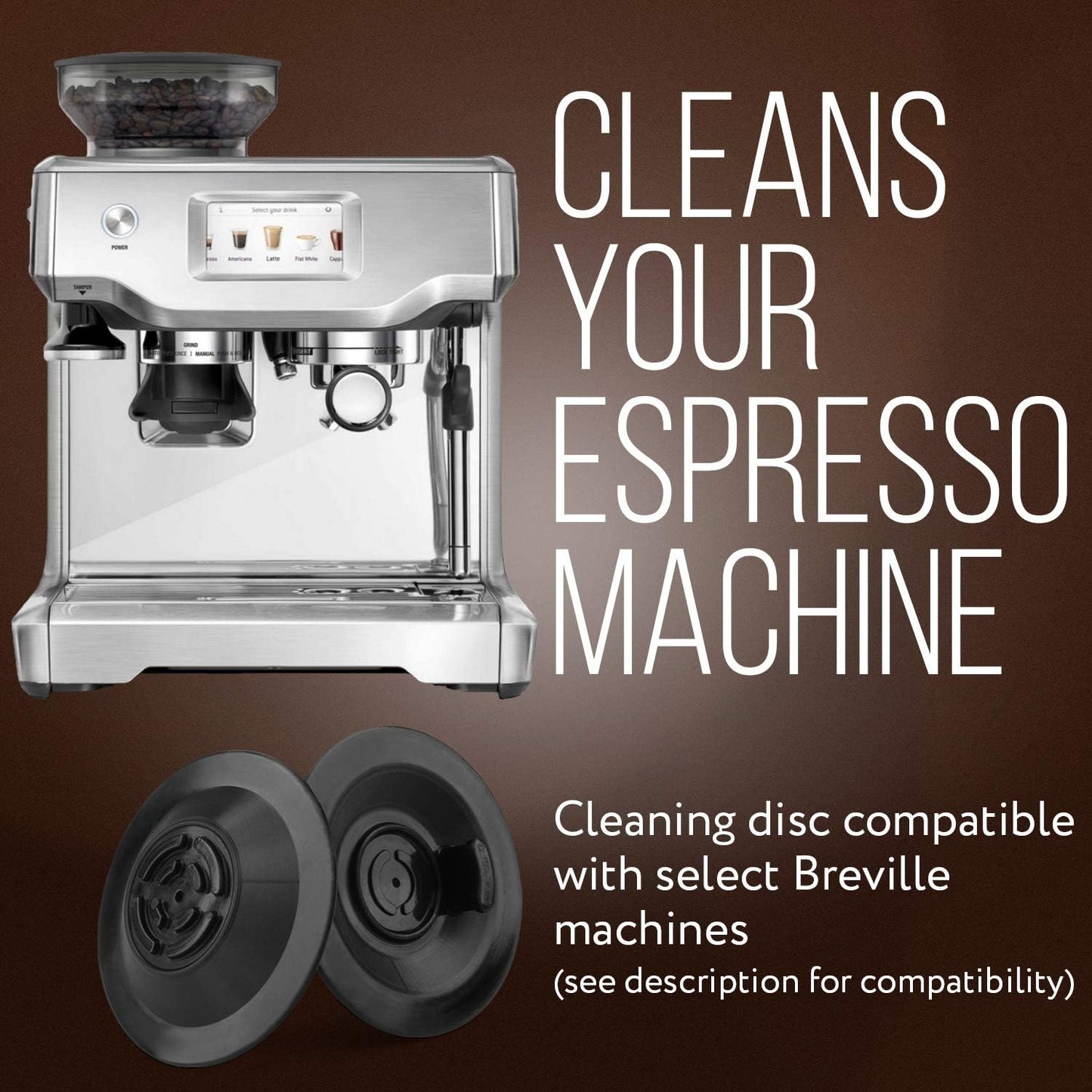 IMPRESA Espresso Machine Accessories Backflush Cleaning Disc - 2 Pack, 54mm - Compatible with Breville Duo-Temp Pro, Infuser & Barista Series