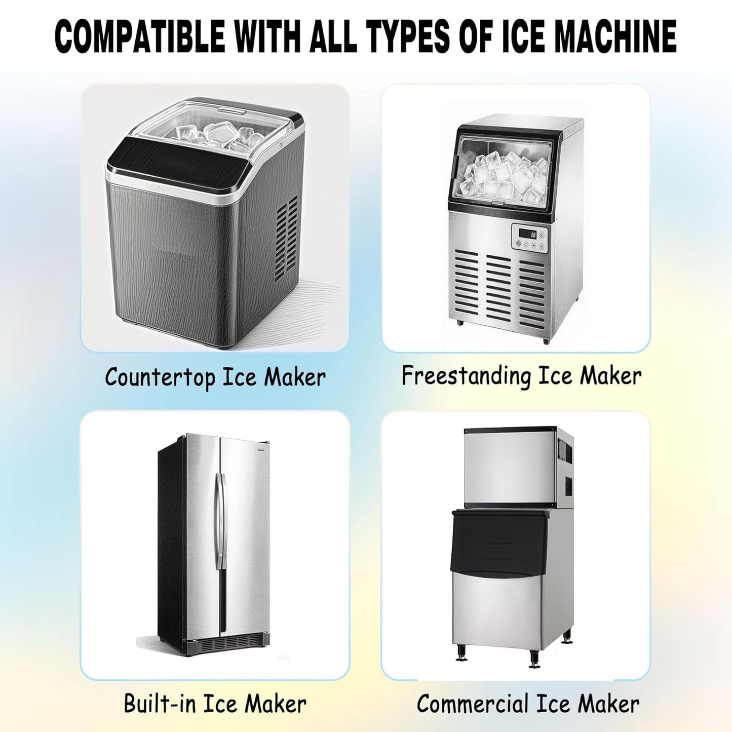 xcivi Household Ice Maker Descaling Powder Compatible with GE Profile Opal Ice Maker, Ice Machine Cleaner Maker Descaler, Helps Remove Hard Water and Mineral Buildup, Individually Packed (12)