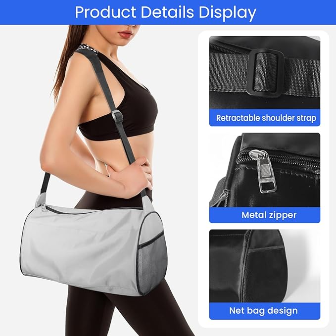 C&F BOGMOST Small Gym Bag for Women & Men,Small Lightweight Duffel Bag Carry On Bags Mini Duffel Travel Bag Waterproof Sports Bags for Workout/Sport/Travel, Pink