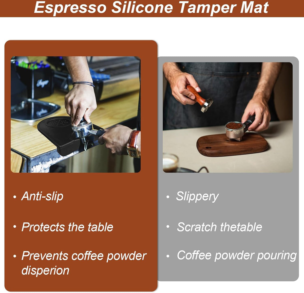 51mm Espresso Accessories Kit, Coffee Espresso Tamper Set, Spring-loaded Tamper, WDT Tool, Dosing Funnel and Silicone Gel Coffee Tamper Mat for Espresso Coffee Machines and 51 mm Portafilters