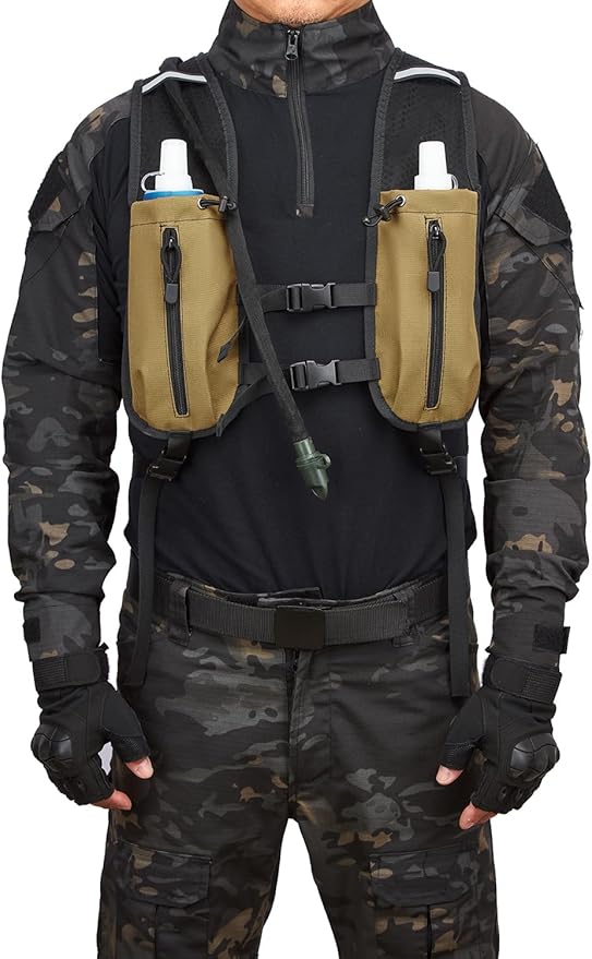 ATBP Running Hydration Vest Pack Tactical 3L Water Bladder Backpack Bag for Cycling Marathon Hiking Daypack Men & Women