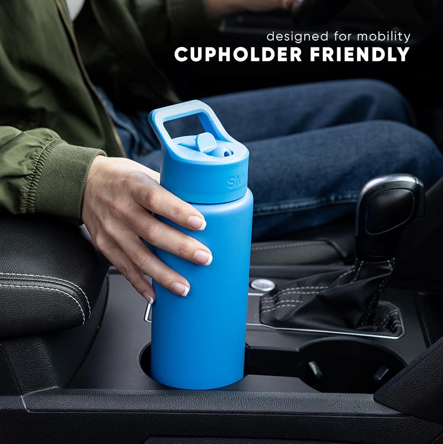 Simple Modern Water Bottle with Straw Lid Vacuum Insulated Stainless Steel Metal Cup Bottles | Reusable Leak Proof BPA-Free Flask for Gym, Travel, Sports | Summit Collection | 22oz, Blush