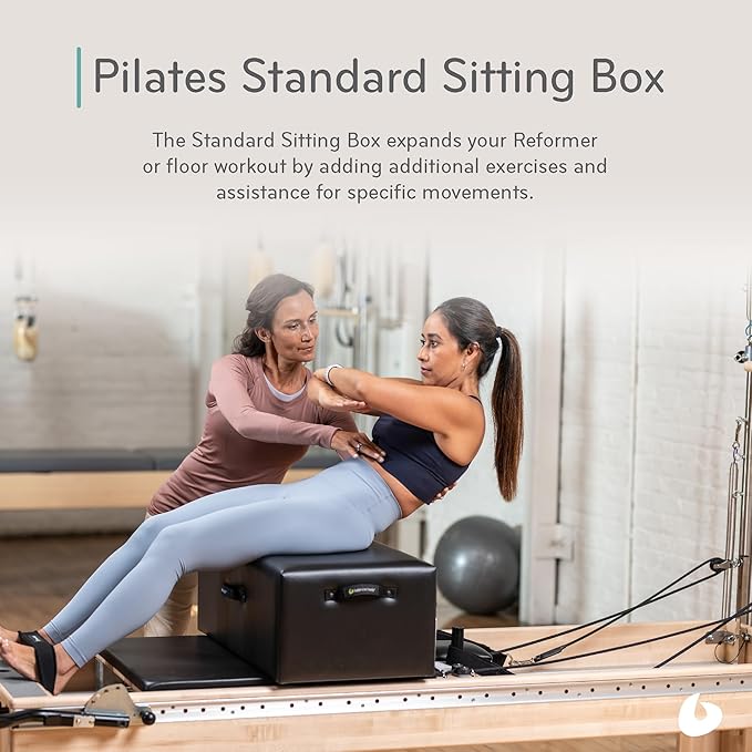 Balanced Body Standard Sitting Box for Pilates Reformer, Pilates Equipment for Home Workouts and Professional Studio Use, Fits Balanced Body Wood Reformers and Allegro or Allegro 2 Reformer