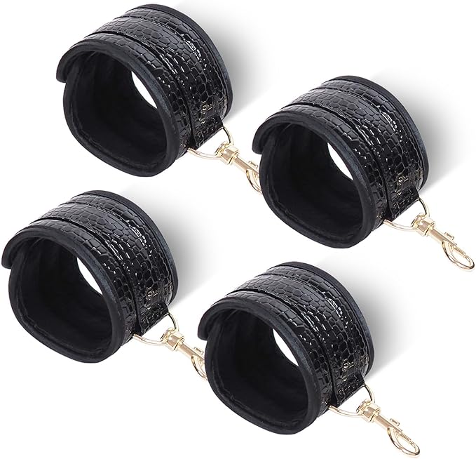 6pcs Black PU Adjustable Straps Sports Training Fitness Gear Home Yoga Set