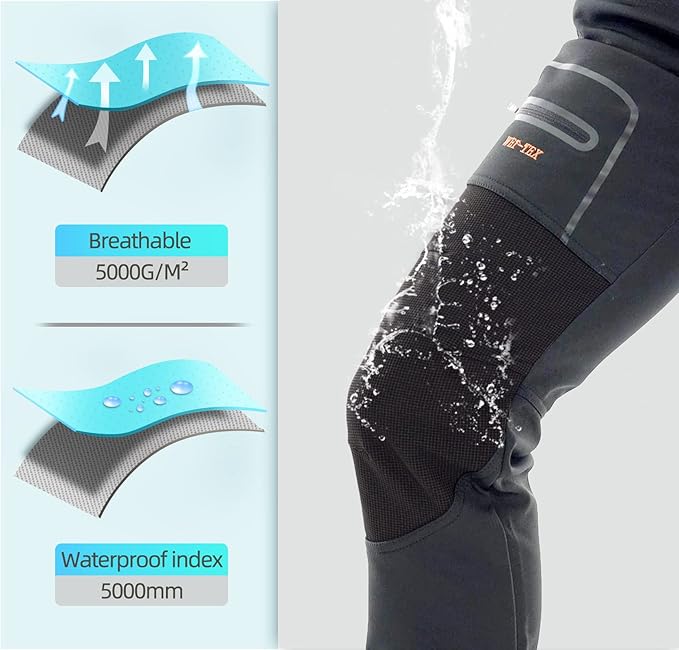 BenBoy Men's Snow Ski Outdoor Waterproof Windproof Fleece Cargo Hiking Pants