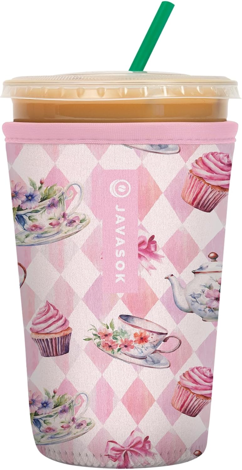 Sok It JavaSok Iced Coffee & Cold Soda Insulated Neoprene Cup Sleeve (Wonderfully Sweet, Medium: 22-28oz)