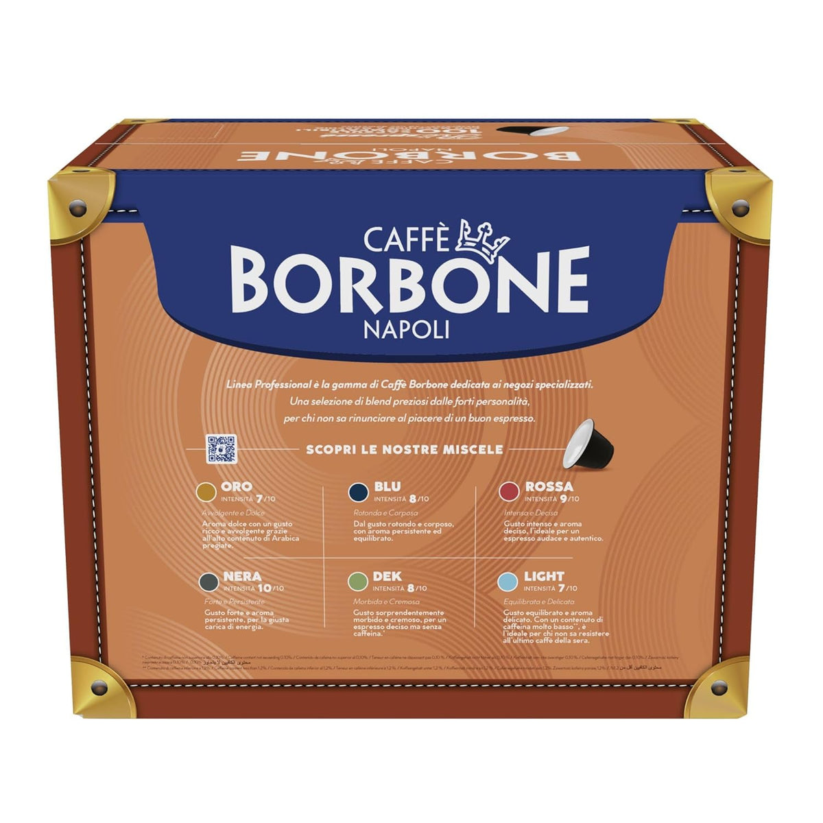 Caffè Borbone Nespresso Compatible Espresso Pods, Medium Roast Arabica and Robusta Blend, Intense Aroma and Full-Bodied Flavor, Blue Blend, 100 Pods