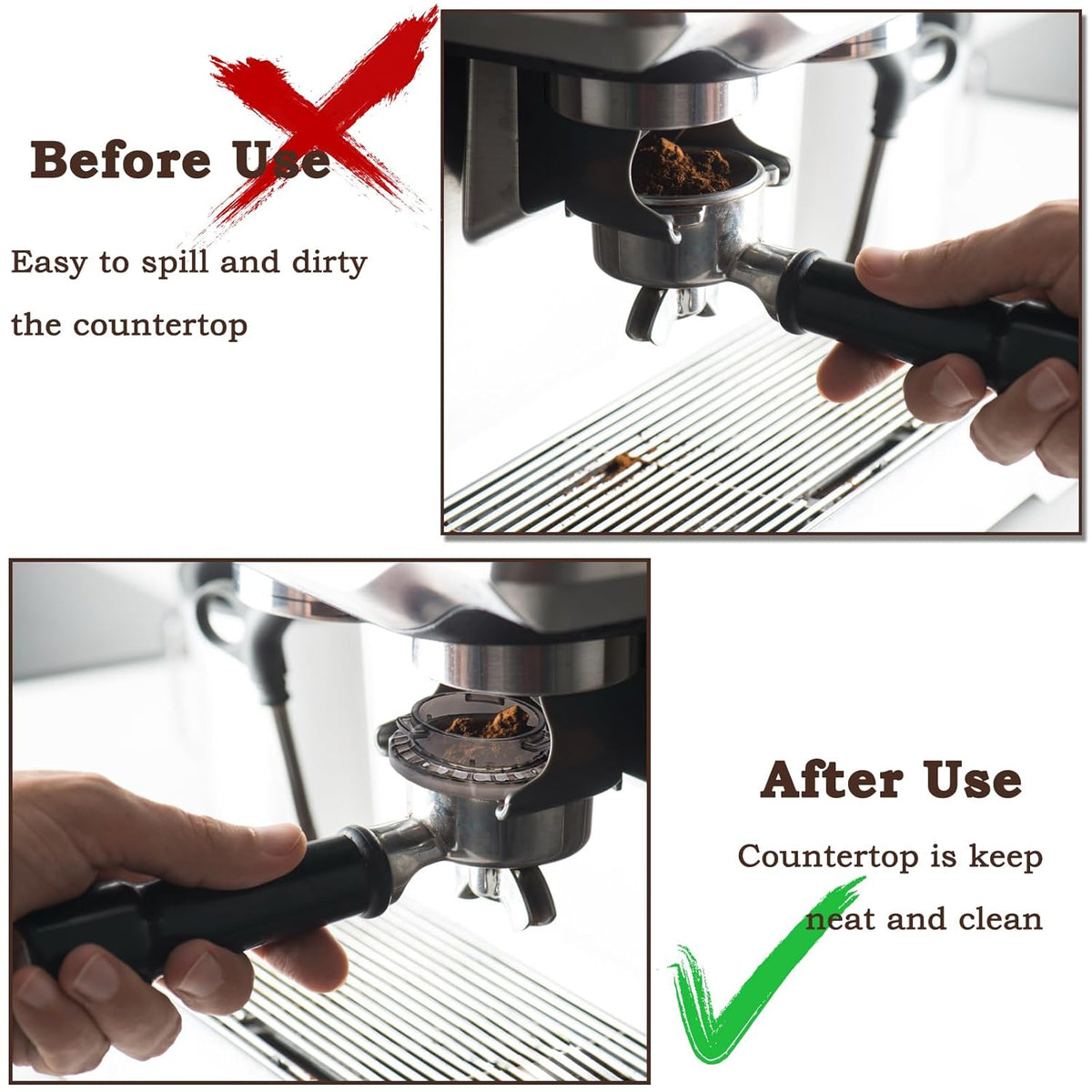 54mm Dosing Funnel, Catcan Lightweight Espresso Portafilter Funnel for Breville Series Barista