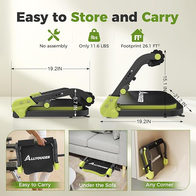 Ab Machine,Sit Up Exercise Equipment& Core Machine, Workout Equipment,Adjustable Ab Trainer with 3 Resistance Levels and Removable Auxiliary Handle,Home Gym Fitness Equipment for All Ages