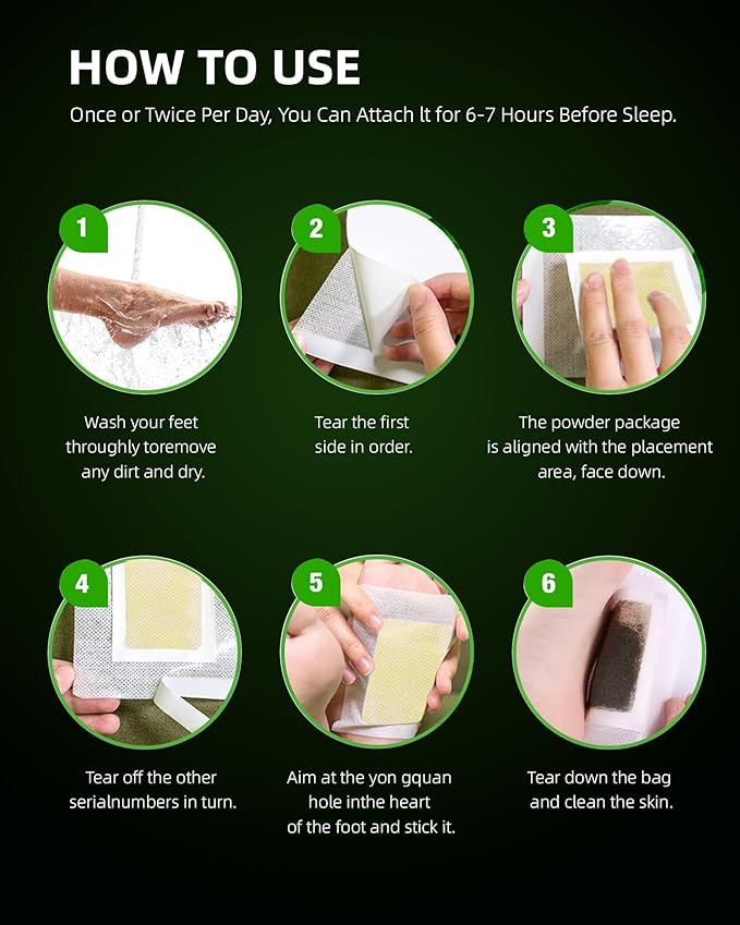 50 Pack Foot Pads, Natural Cleansing, Promoting Sleeping, Suitable for Daily Relaxation Foot Paches | 50 Pads and 50 Adhesive Sheets