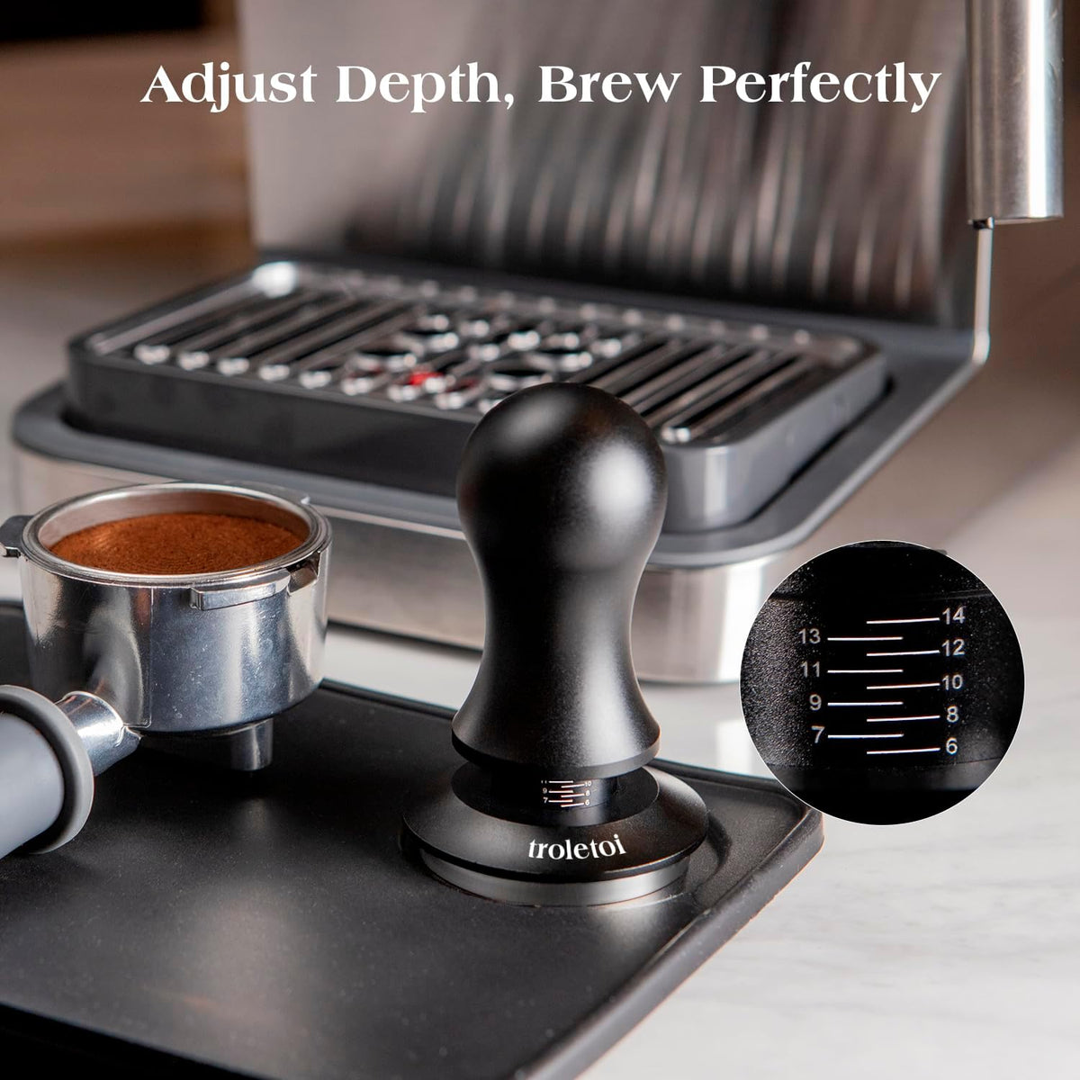 7 PCS 51mm Espresso Accessories Kit: Espresso Tamper, Coffee Distributor, Puck Screen, Dosing Funnel and WDT Tool Espresso Machine Accessories, Gifts for Coffee Lovers