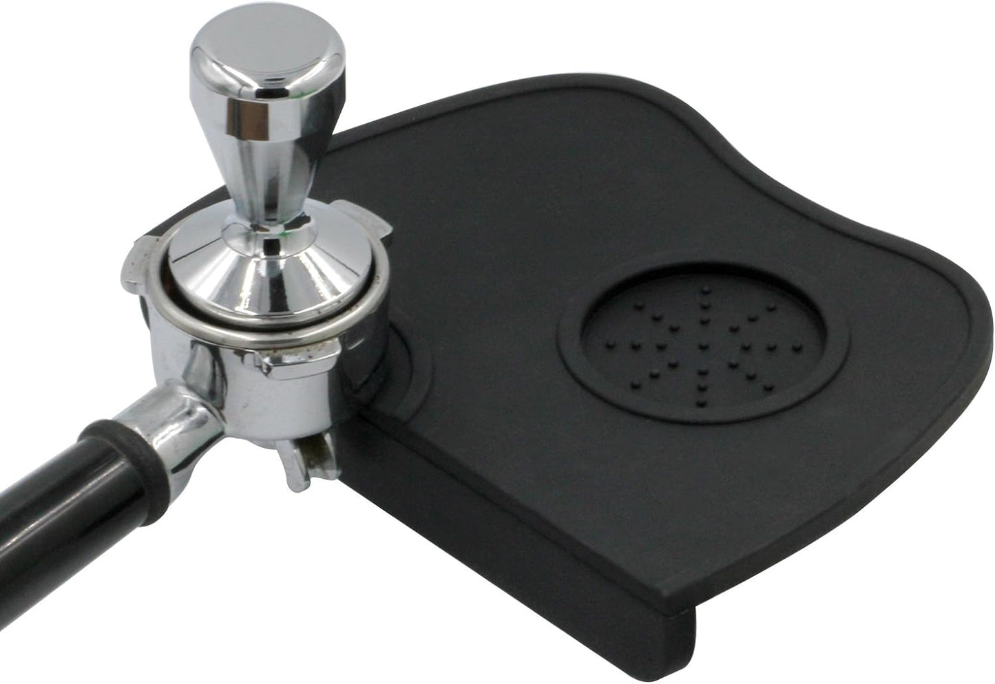 Handook Tamper Mat, Espresso Tamper Mat, 8.3 X 5.9 Inch Coffee Mat, Coffee Tamper Mat for Espresso Machine, Espresso Accessory, Barista Tools, Coffee Tamper Station, Espresso Pad for Counter (Black)