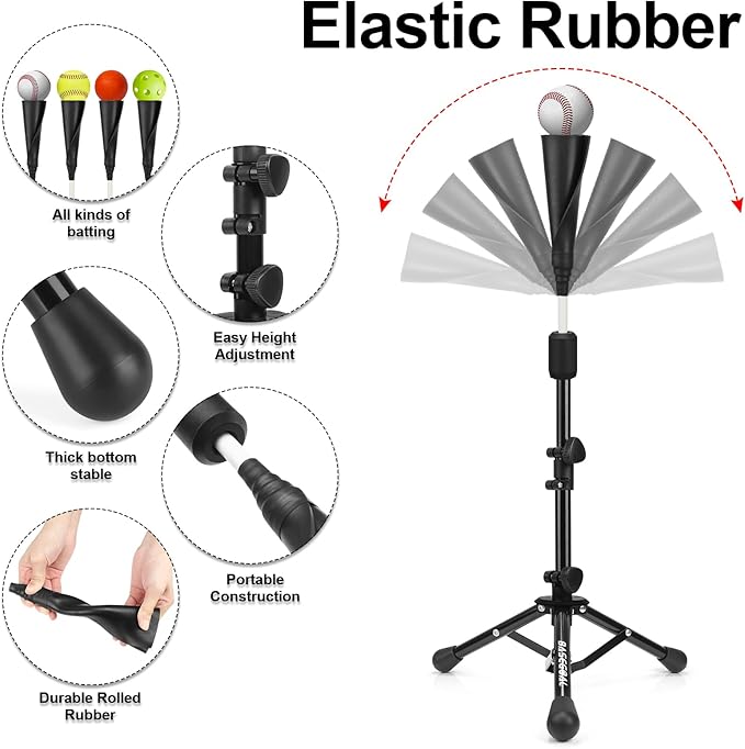 Baseball Tee for Kids,Youth Stand Set,Teeball Set,Youth Baseball,Softball Batting Tee Set,Easy Adjustable Height