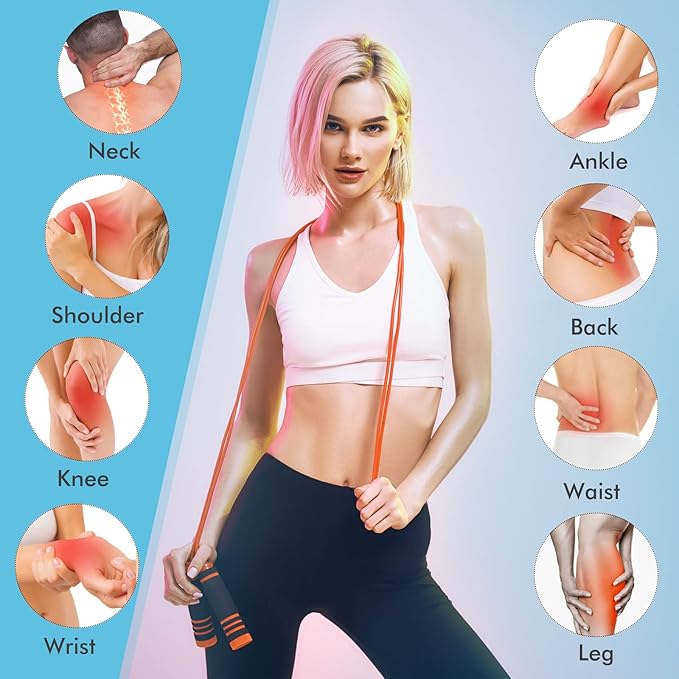 Belifu 4 Independent Channel TENS EMS Unit, 24 Modes,30 Level Intensity Muscle Stimulator Machine, Rechargeable Electric Pulse Massager with 10 Pads&5 Set Leads Wires, for Pain Relief Therapy (Silver)