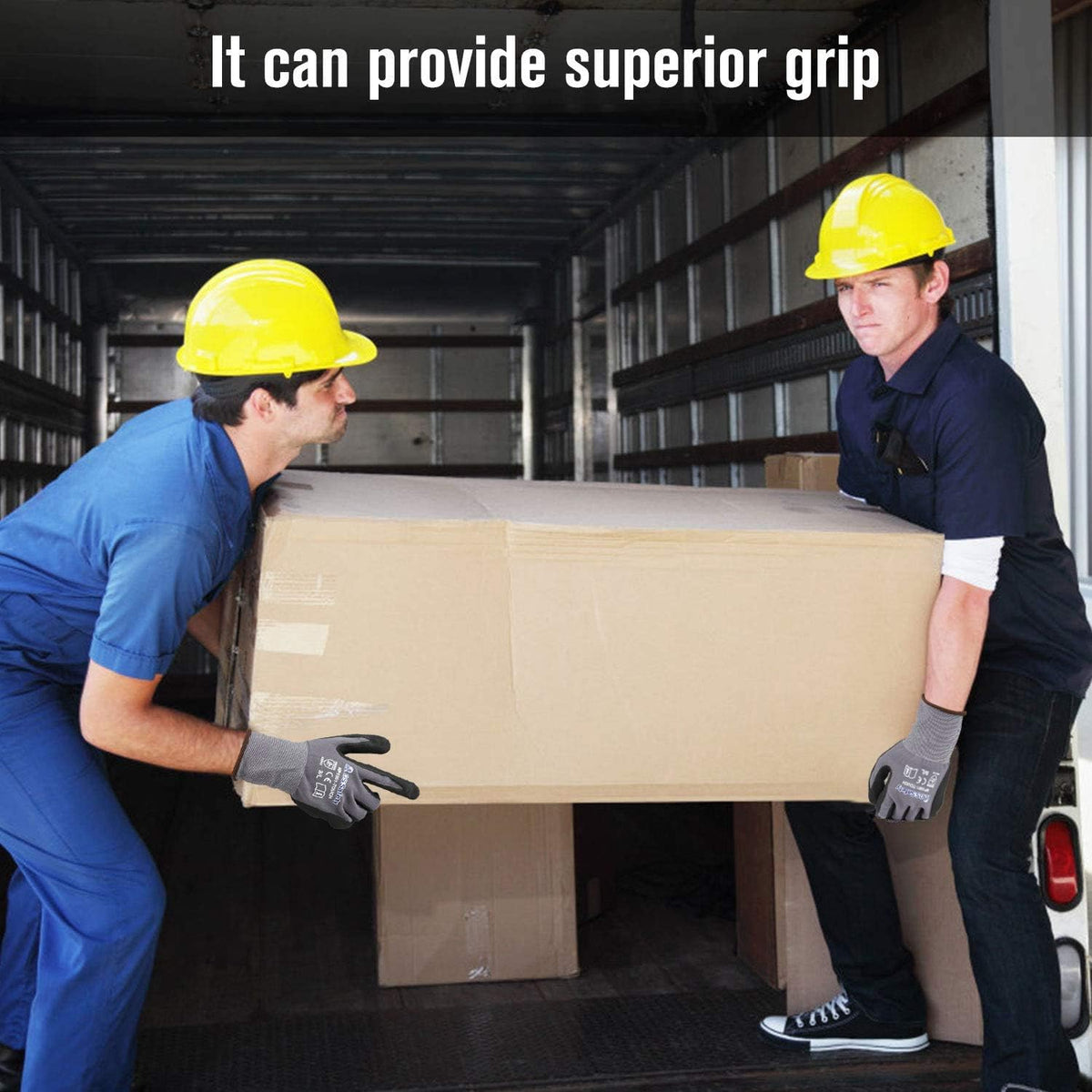 NP1001 Safety Work Gloves Comfort Stretch Fit Power Grip Smart Touch Durable Foam Coated
