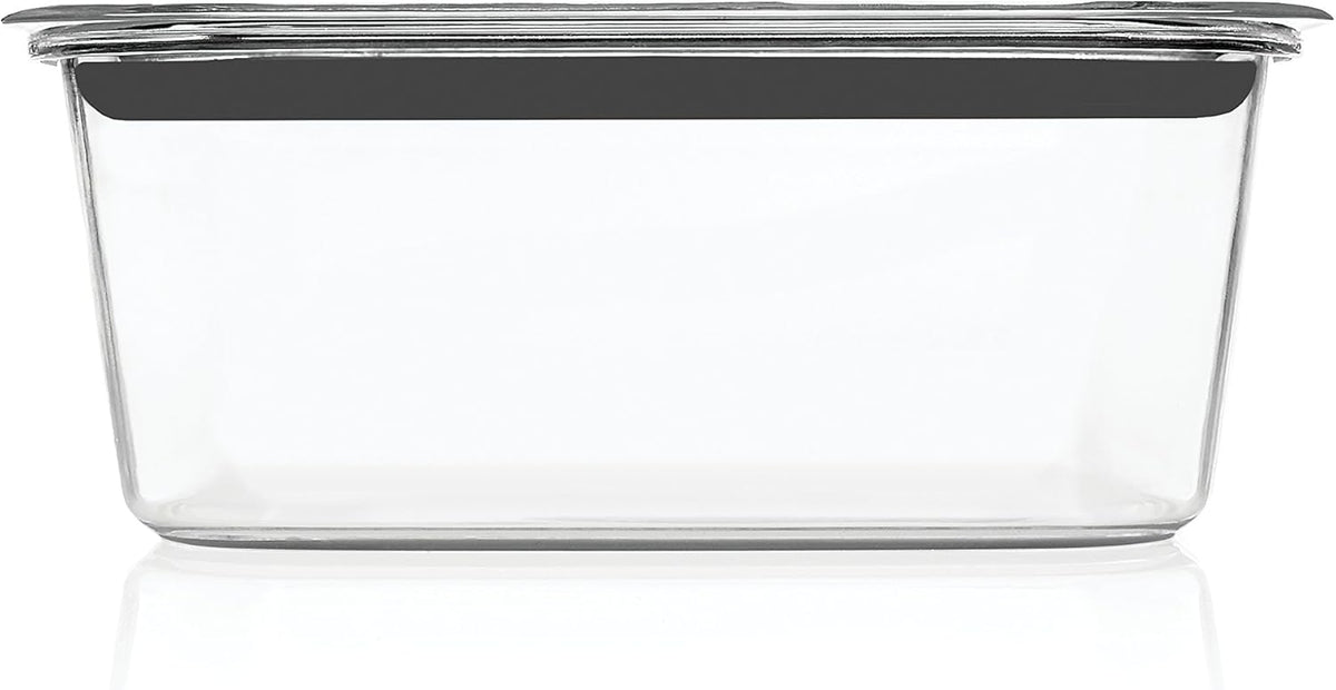 Rubbermaid Brilliance Food Storage Container, Large, 9.6 Cup, Clear 2024351 (Pack of 2)