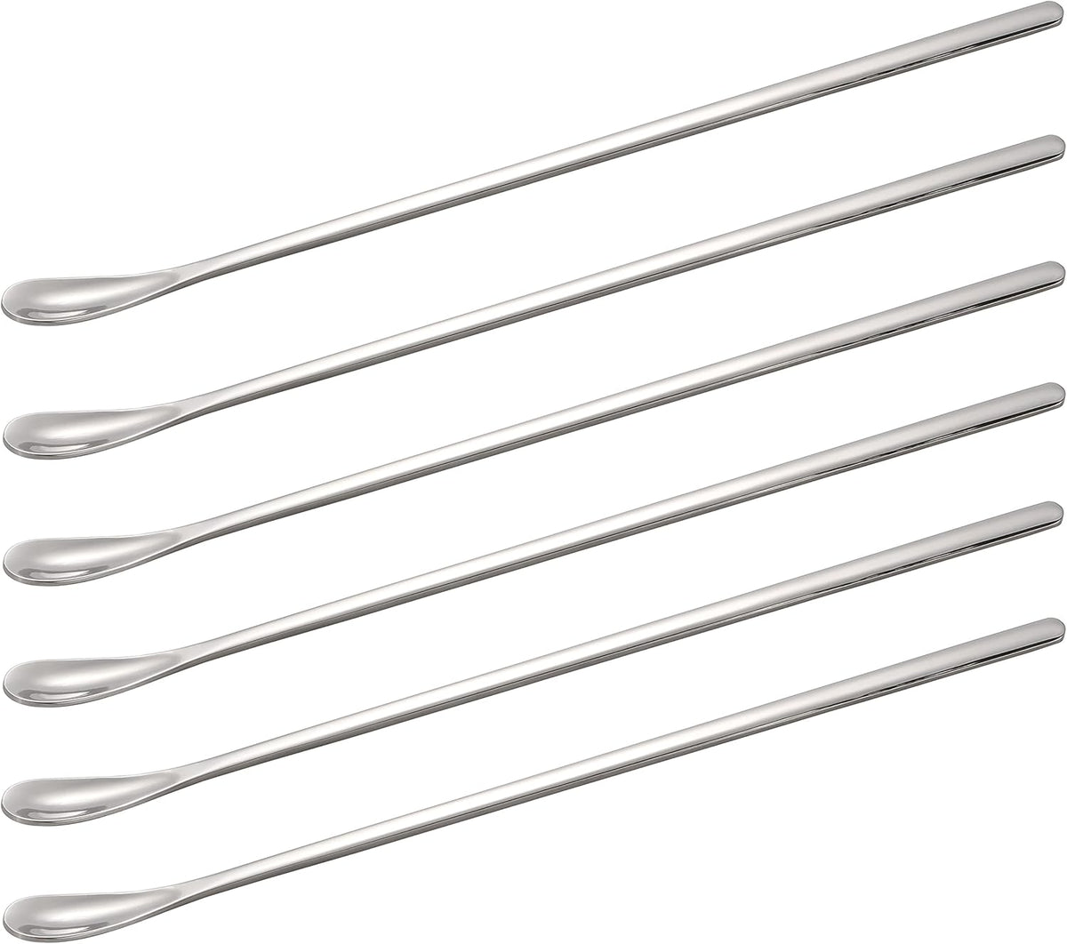 Stainless Steel Coffee Stirrers Spoons 6 Pieces Ice Tea Long Spoons Drink Stir Sticks Spoon for Bar Coffee Cocktail…