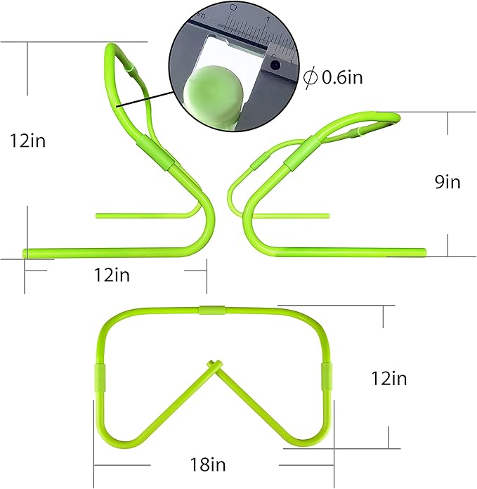 Agility Speed Hurdles Upgraded Training Hurdles Adjustable Height,Ultra Durable All-in-One Speed Hurdles with Carrying Handle, 6 Pack