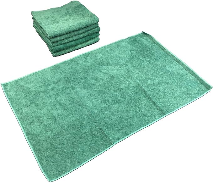 Arkwright Microfiber Gym Towel - Bulk Case of 180 - Super Soft, Quick Dry Workout Sweat Towels, 300 GSM Lightweight & Absorbent for Sports, Working Out, Yoga, and Spa, 16 x 27 in, Hunter Green