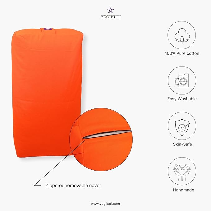 Rectangular Cotton Yoga Bolster, Yoga Pillow, Yoga Cushion, Yin yoga Bolster, Iyengar yoga bolster