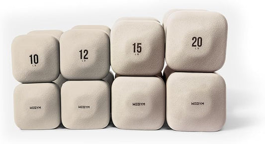 SafeGrip Dumbbells, Anti-Slip, Anti-Roll, Thick Handles, Free Weights, Square Dumbbells for Secure Workouts at Home, Weightlifting, and Personal Training