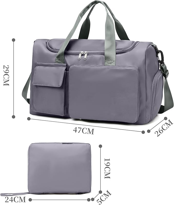 Supercenter Gym Bag, For Both Men and Women, Foldable, With Shoe Compartment and Wet/Dry Compartment