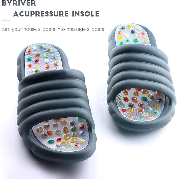 BYRIVER Deep Tissue Plantar Fasciitis Foot Massager, Massage Insole Shoes Insert for Men Women, Feet Circulation Tools, Relieve Lower Back Pain Muscle Soreness (43)